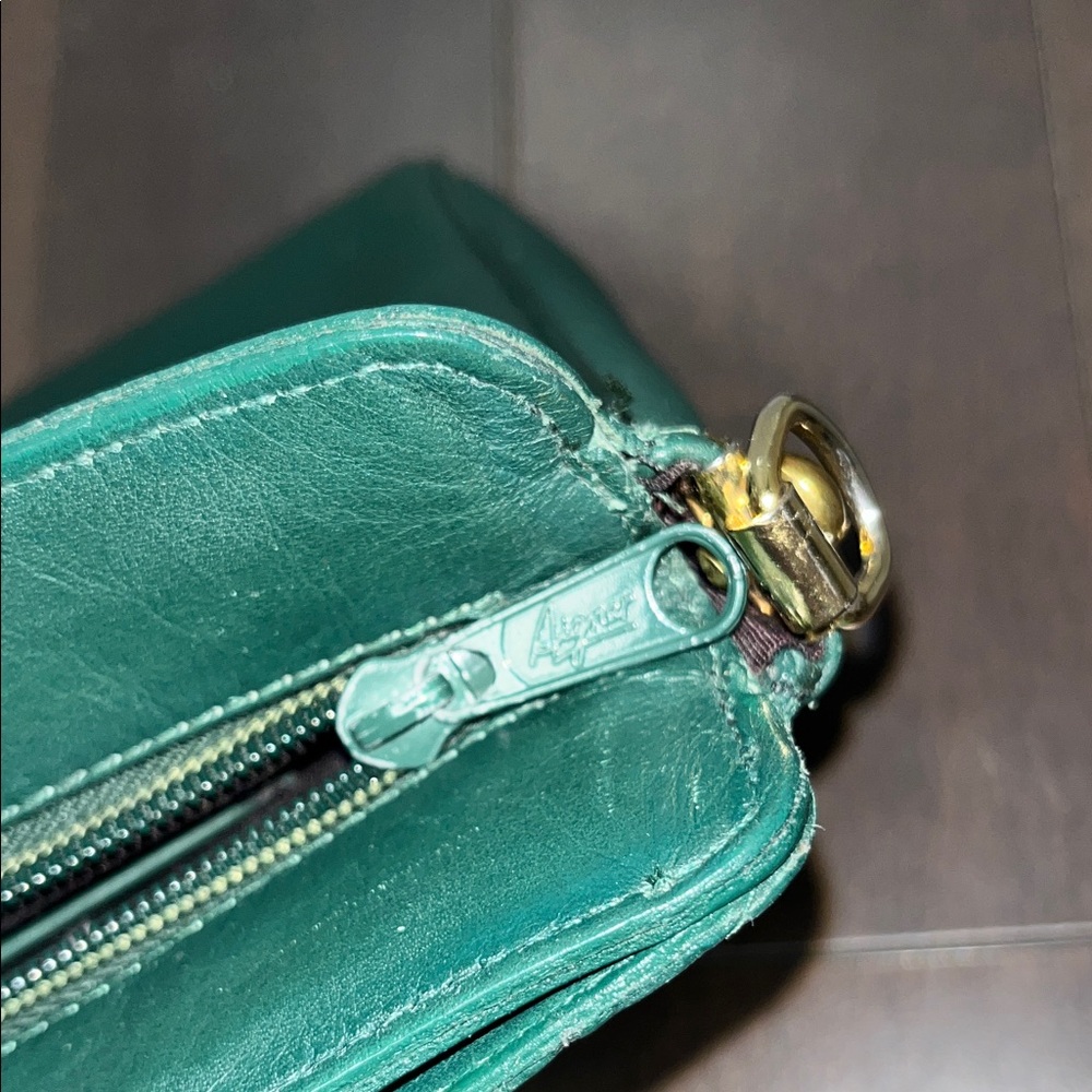 Aigner Green Clutch with Logo - Picture 7 of 9